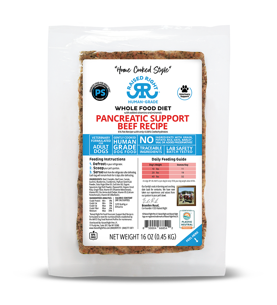 RAISED RIGHT GENTLY COOKED PANCREATIC SUPPORT BEEF RECIPE 1#