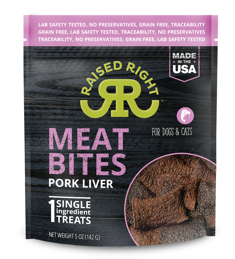 RAISED RIGHT DC MEAT BITES PORK LIVER 5OZ