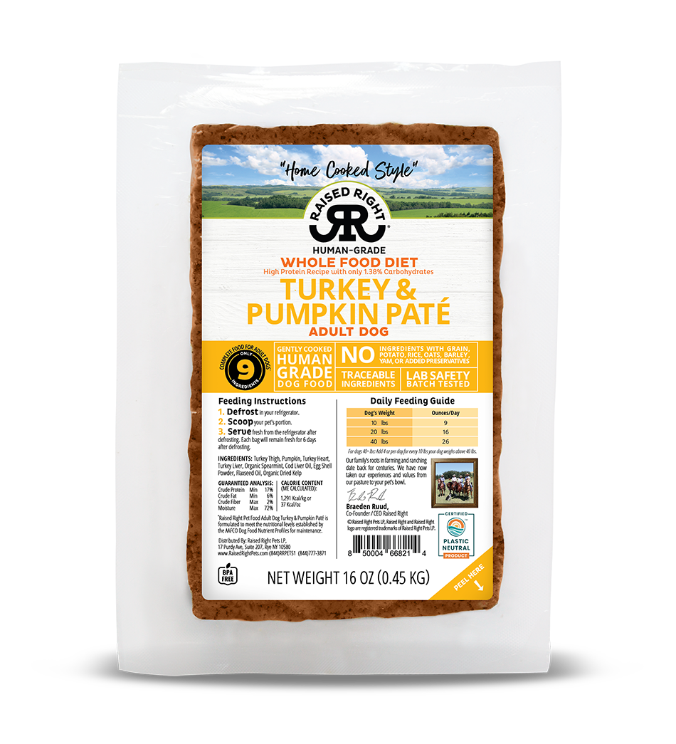 RAISED RIGHT GENTLY COOKED ADULT TURKEY PUMPKIN 1#