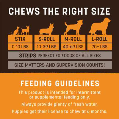 EARTH ANIMAL NO HIDE STRIPS CHICKEN DOG TREAT VALUE 10PK