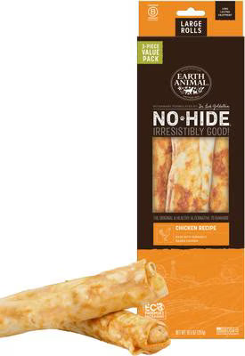 EARTH ANIMAL NO HIDE CHICKEN ROLLS LARGE VALUE 3PK