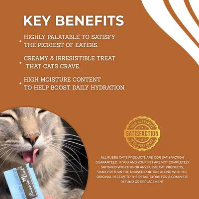 FUSSIE CAT TUNA CHICKEN 10 FLAVORS VARIETY LICKABLE CAT TREATS 0.5OZ 50 CT
