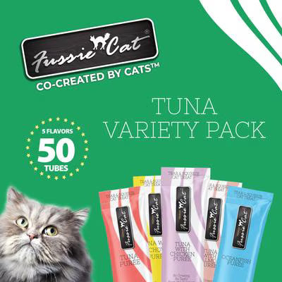 FUSSIE CAT TUNA 5 FLAVORS VARIETY 50CT