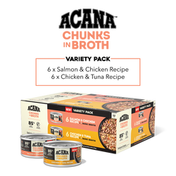 ACANA CAT GRAIN FREE CHUNK 3OZ VARIETY 12 PK