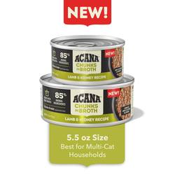 ACANA CAT GRAIN FREE CHUNK LAMB KIDNEY CARE 5.5OZ/12 PACK
