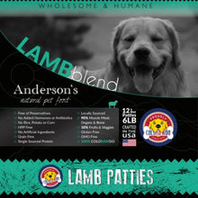 ANDERSON'S LAMB 8OZ PATTIES/18# BULK BOX