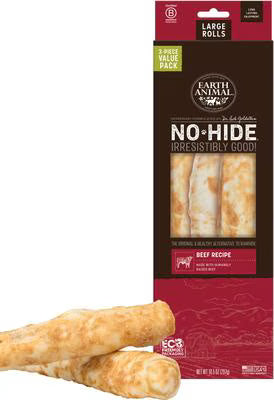 EARTH ANIMAL NO HIDE BEEF LARGE VALUE 3PK