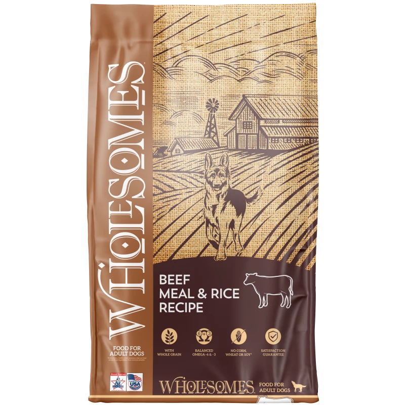 WHOLESOMES BEEF MEAL & RICE 40#