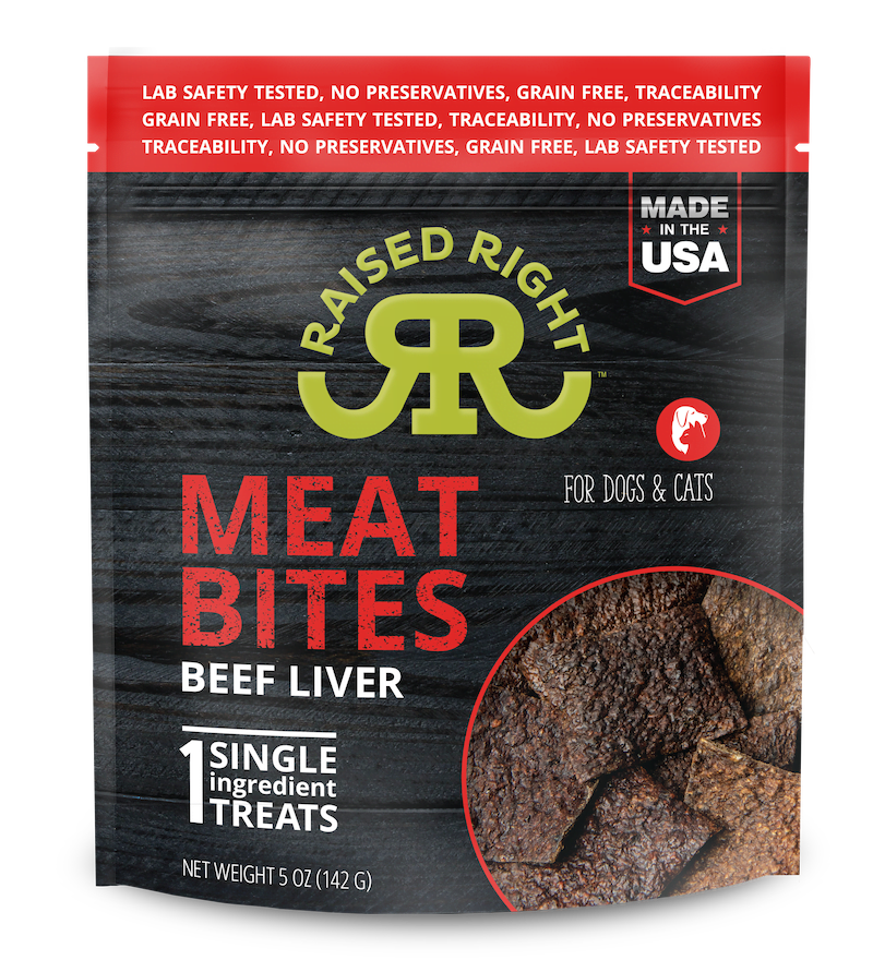 RAISED RIGHT DC MEAT BITES BEEF LIVER 5OZ