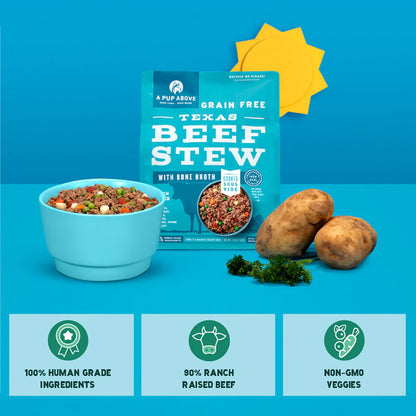 A PUP ABOVE GRAIN FREE TEXAS BEEF STEW 1#/10# PER CASE