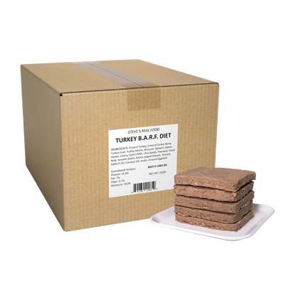 STEVES DOG & CAT FROZEN TURKEY PATTIES BULK 20#