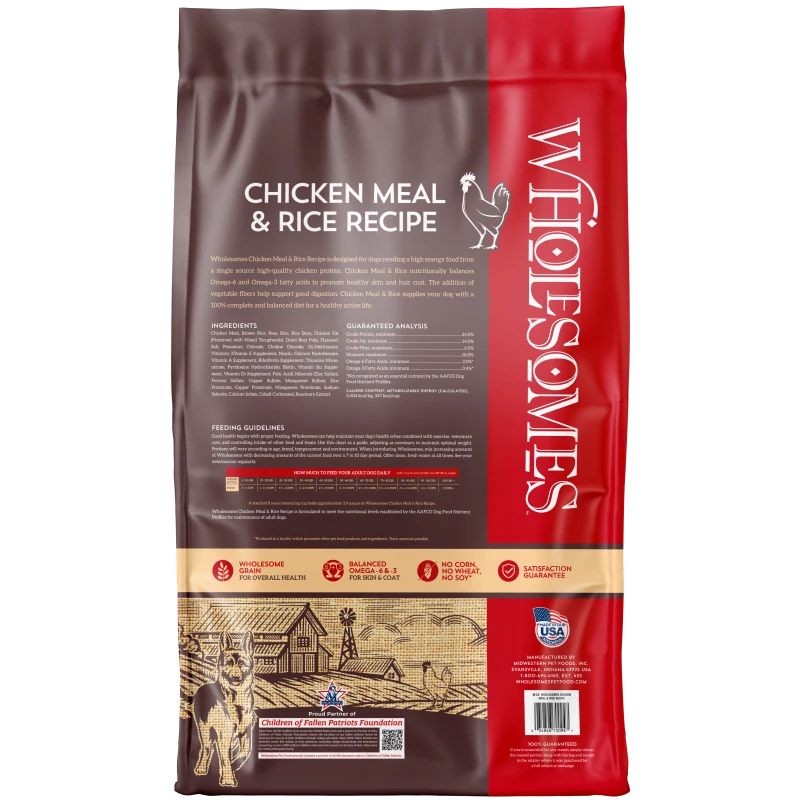 WHOLESOMES CHICKEN MEAL & RICE 40#