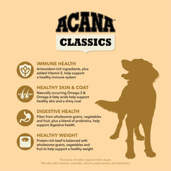 ACANA DOG CLASSICS CHICKEN BARLEY 22.5#