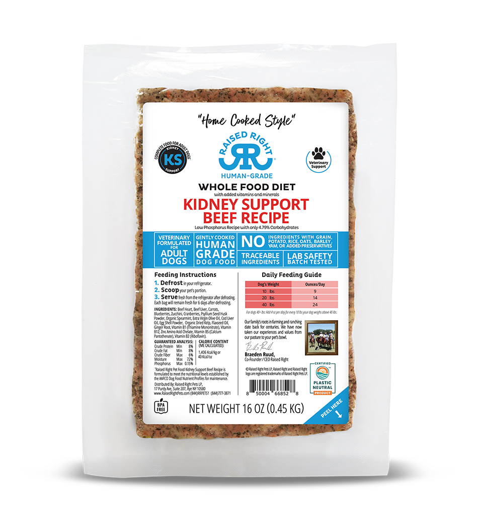 RAISED RIGHT ADULT KIDNEY BEEF 1#