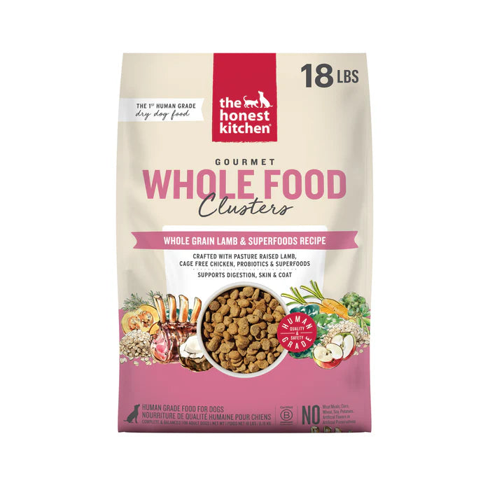 HONEST KITCHEN DOG CLUSTERS WHOLE GRAIN LAMB 4#