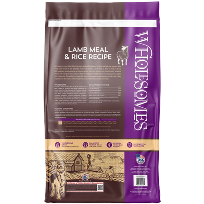 WHOLESOMES LAMB MEAL & RICE 40#