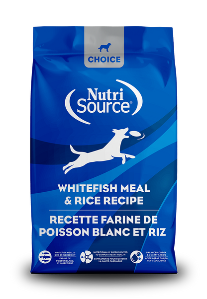 NUTRISOURCE DOG CHOICE WHITEFISH & RICE 5#