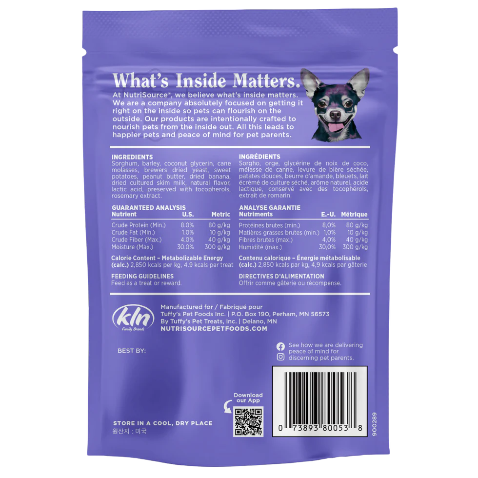 NUTRISOURCE PEANUT BUTTER BANANA BITES 6OZ