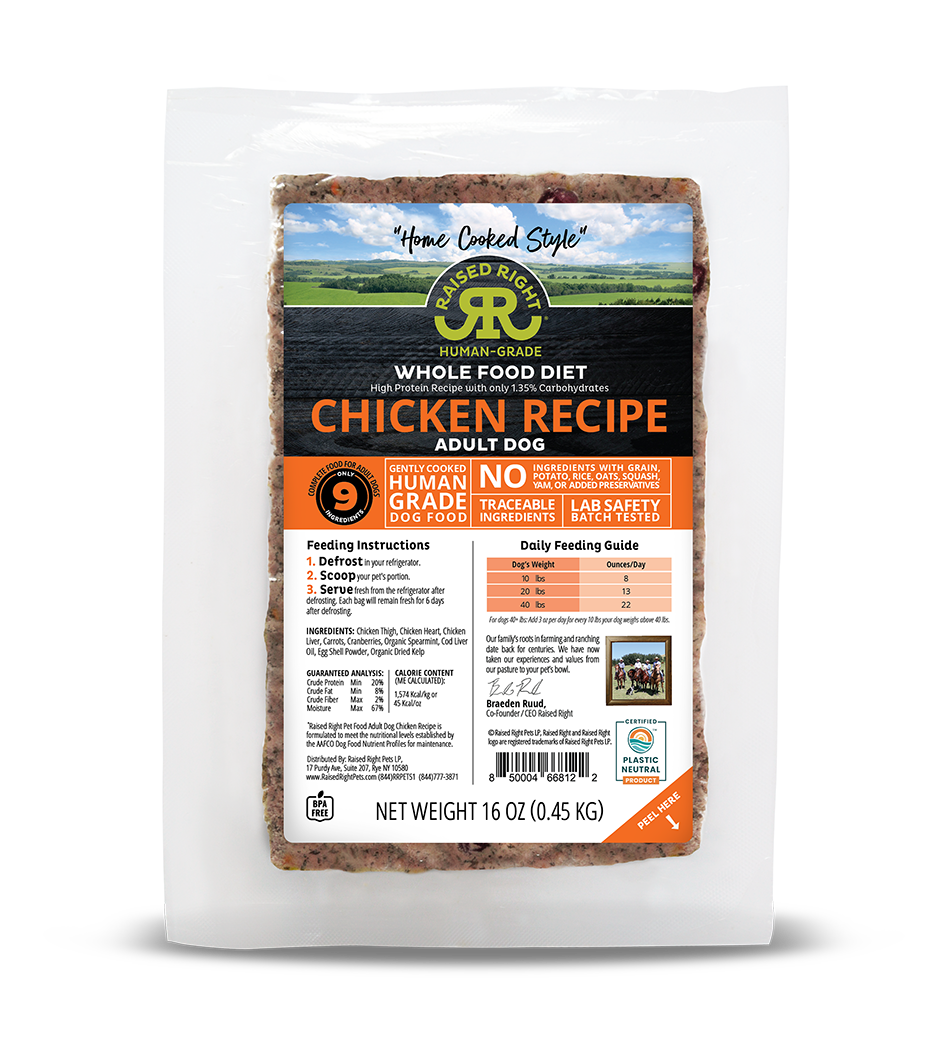 RAISED RIGHT GENTLY COOKED ADULT CHICKEN 1#