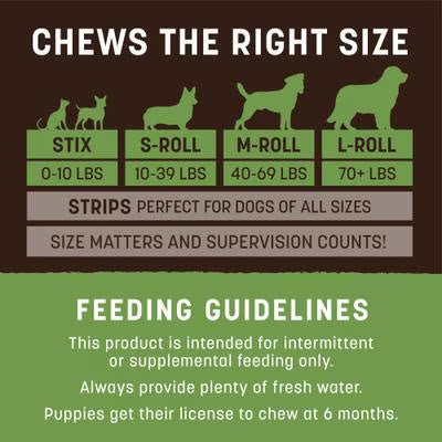 EARTH ANIMAL NO HIDE PORK DOG TREAT LARGE VALUE 3PK
