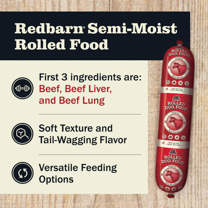 RED BARN DOG FOOD ROLL BEEF LARGE 4#