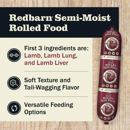 REDBARN DOG FOOD ROLL LAMB LARGE 4#