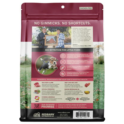 RED BARN DOG GRAIN FREE AIR DRIED PUPPY BEEF LAMB 2#