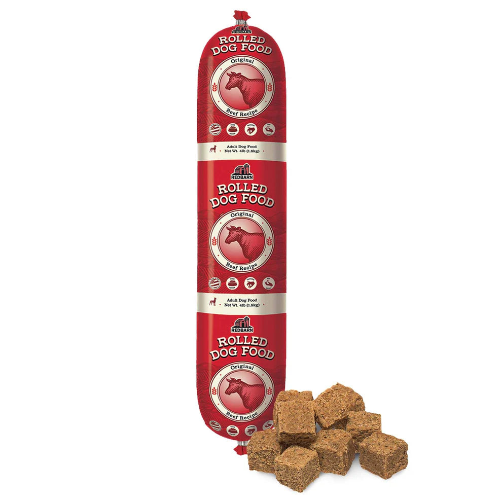 RED BARN DOG FOOD ROLL BEEF LARGE 4#