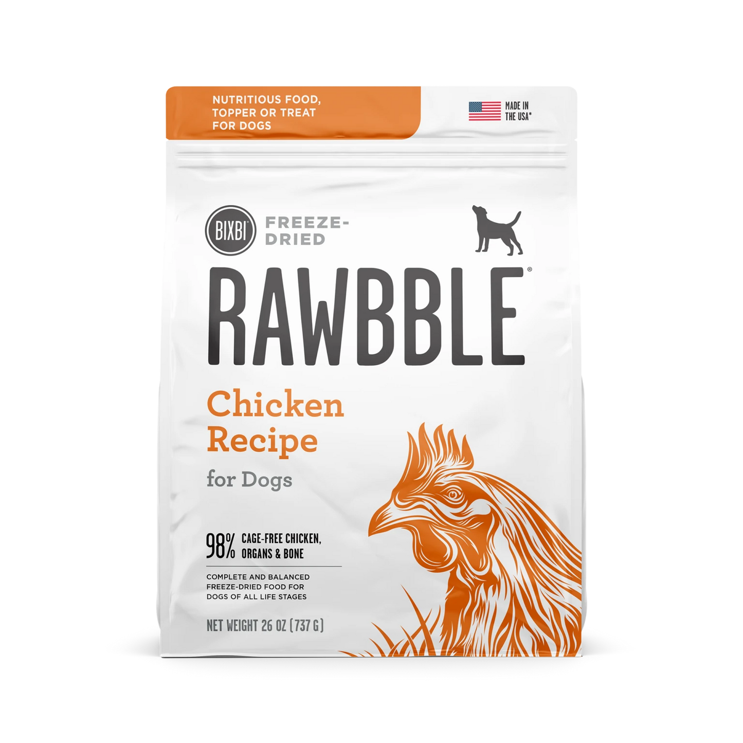 RAWBBLE DOG FREEZE DRIED CHICKEN 12OZ