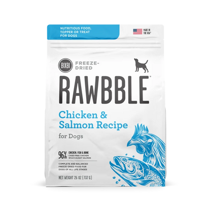 RAWBBLE DOG FREEZE DRIED CHICKEN SALMON 4.5OZ
