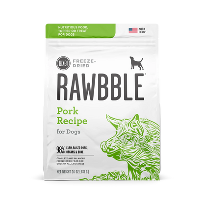 RAWBBLE DOG FREEZE DRIED PORK 4.5OZ