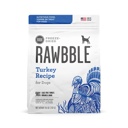 RAWBBLE DOG FREEZE DRIED TURKEY 26OZ