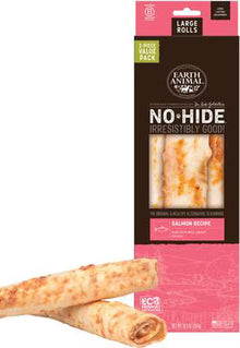 EARTH ANIMAL NO HIDE SALMON DOG TREAT LARGE VALUE 3PK