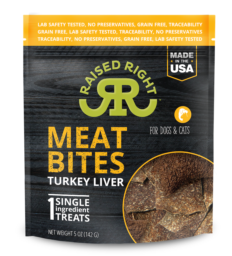 RAISED RIGHT DC MEAT BITES TURKEY LIVER 5OZ