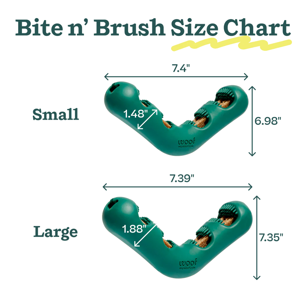 WOOF DOG BITE N BRUSH LARGE