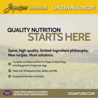 INCEPTION DOG DRY FOOD CHICKEN 4#