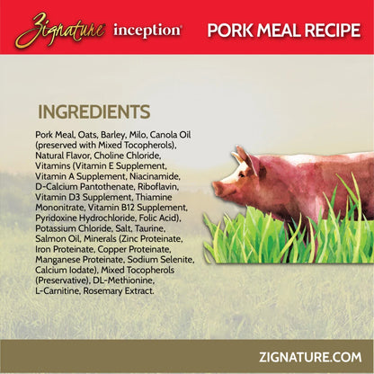 INCEPTION DOG DRY FOOD PORK MEAL RECIPE 27#