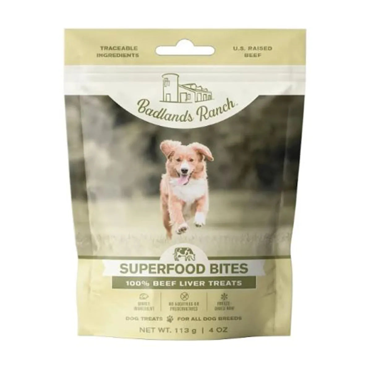 BADLANDS RANCH D SUPERFOOD BITES BEEF LIVER 4OZ