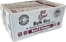 OCRAW FROZEN BULK GRAIN FREE BEEF PRODUCE 18#