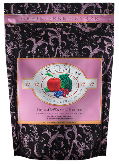 FROMM CAT 4STAR GRAIN FREE BEEF LIVATTINI VEG 4#