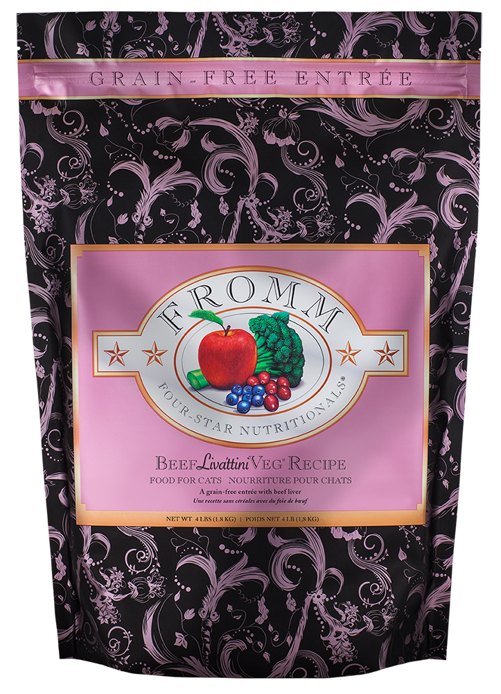 FROMM CAT 4STAR GRAIN FREE BEEF LIVATTINI VEG 10#