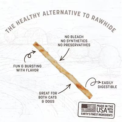 EARTH ANIMAL DOG NO HIDE STIX CHICKEN 20PK