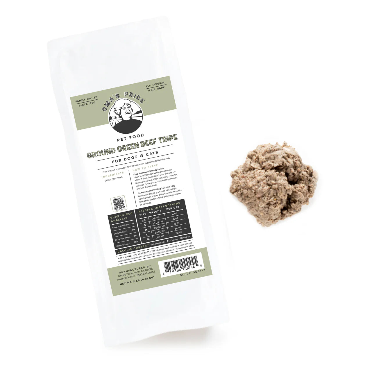 OMA'S PRIDE FROZEN GROUND BEEF TRIPE 1#