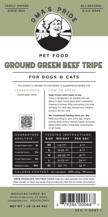 OMA'S PRIDE FROZEN GROUND BEEF TRIPE 1#