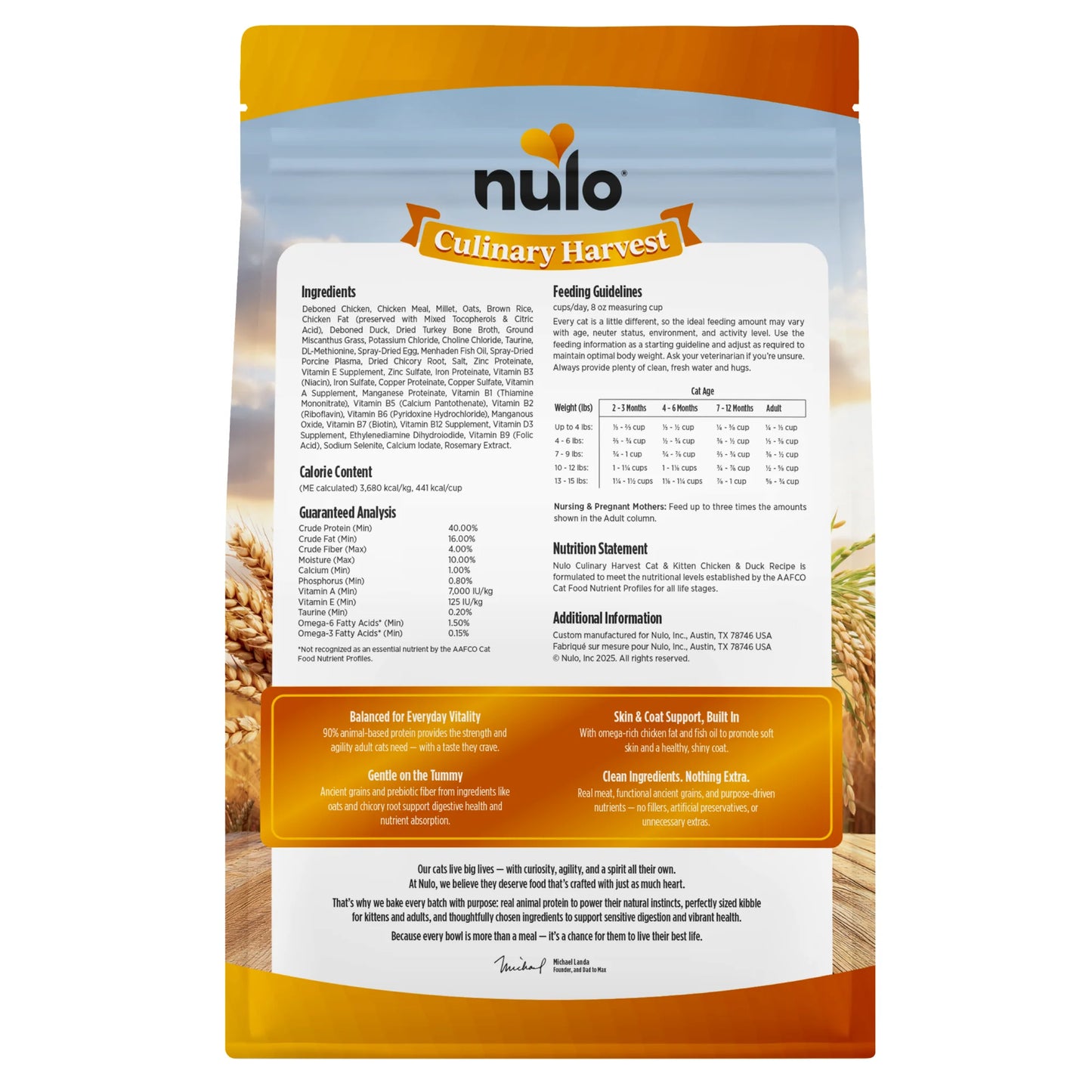 NULO CAT CULINARY HARVEST CHICKEN DUCK 4#