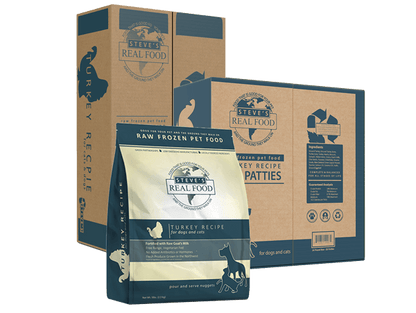 STEVES DOG & CAT FROZEN TURKEY PATTIES BULK 20#