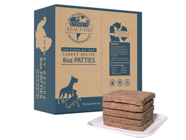 STEVES DOG & CAT  FROZEN TURKEY PATTIES 14#